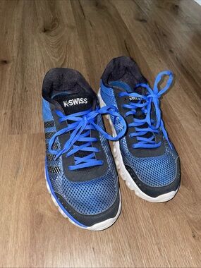 K-Swiss Blue and Black Mesh Running Shoes